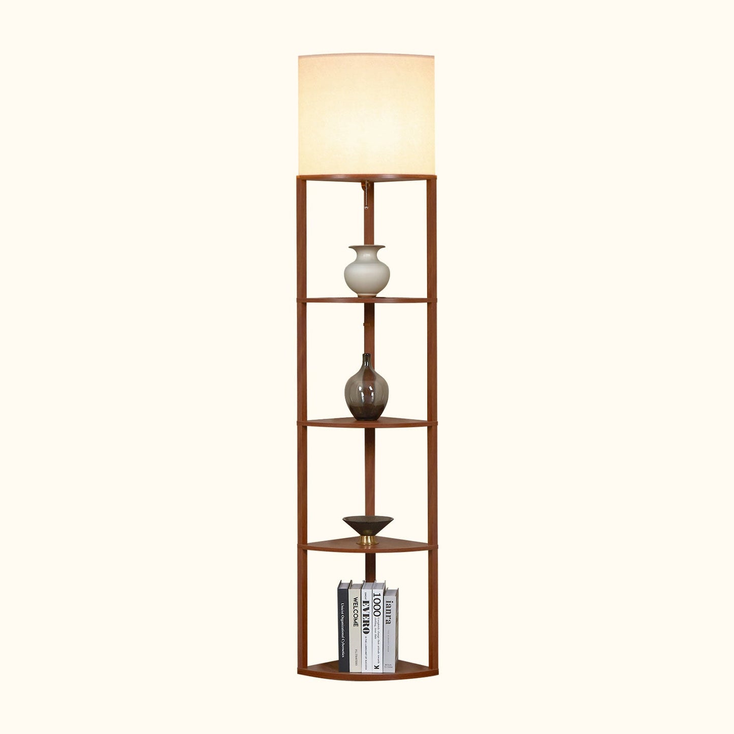 Alvis Edge 72" Corner Floor Lamp with Shelves
