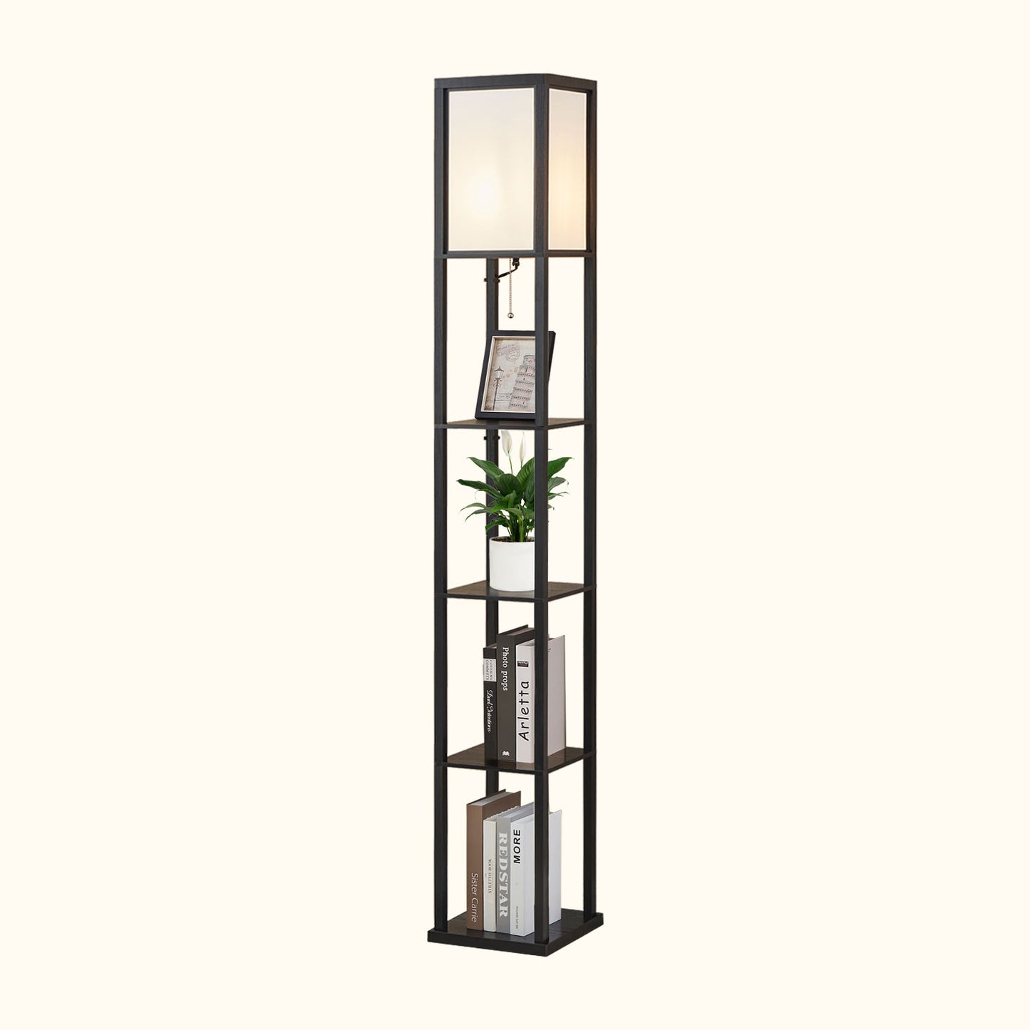 Avery 72 Inch Floor Lamp with Shelves