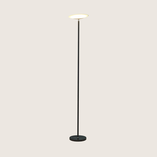 FENLO Falon Dimmable Torchiere Floor Lamp With Black Marble Base